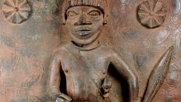 Junior Court Official is one of two 16th-century plaques produced at the Court of Benin that will be returned to Nigeria by the Met. Courtesy The Metropolitan Museum of Art